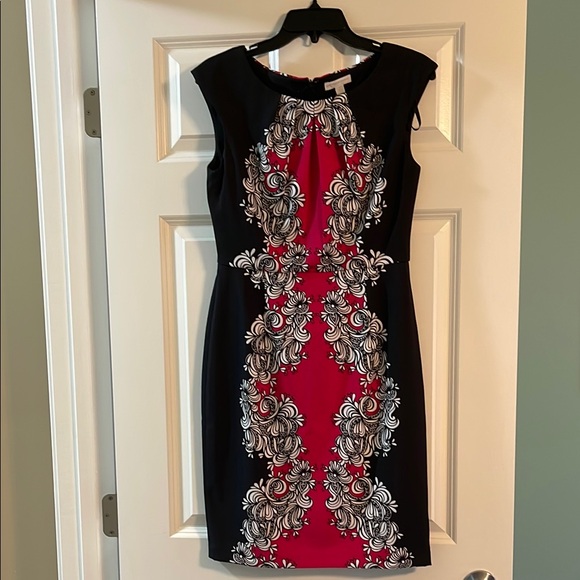 New York & Company Dresses & Skirts - New York & Company Black and Red Floral Mini Dress